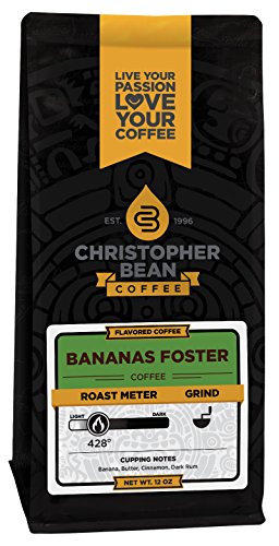 Product Cover Christopher Bean Coffee Flavored Ground Coffee, Bananas Foster, 12 Ounce