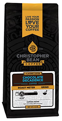 Product Cover Christopher Bean Coffee Flavored Whole Bean Coffee, Chocolate Decadence, 12 Ounce