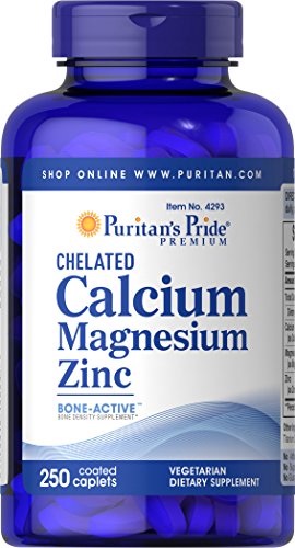 Product Cover Puritan's Pride Chelated Calcium Magnesium Zinc-250 Caplets