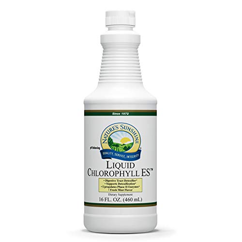 Product Cover Nature's Sunshine Chlorophyll Liquid ES (EXTRA STRENGTH), 16 fl. oz., Kosher | Fresh Mint Chlorophyllin Assists Detoxification and Provides Intestinal and Digestive System Support