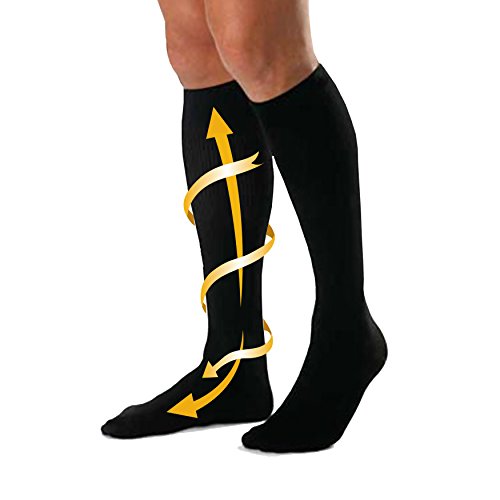 Product Cover CABEAU Bamboo Compression Socks - Travel/Home, Help Swelling/Blood Flow, Black, Large
