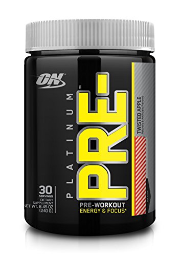 Product Cover OPTIMUM NUTRITION Platinum Pre-Workout Energy Powder, with Amino Acids and Beta-Alanine, Twisted Apple, 30 servings