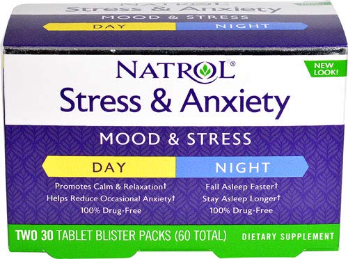 Product Cover Natrol Stress & Anxiety Day & Night 60 Tablets Pack of 2