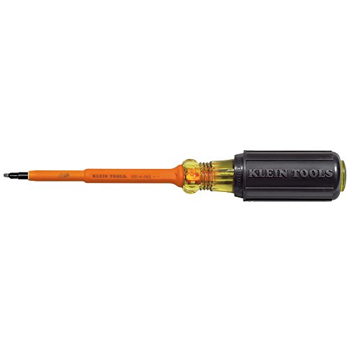 Product Cover Klein Tools 661-4-INS Insulated Screwdriver, #1 Square Tip with 4-Inch Shank