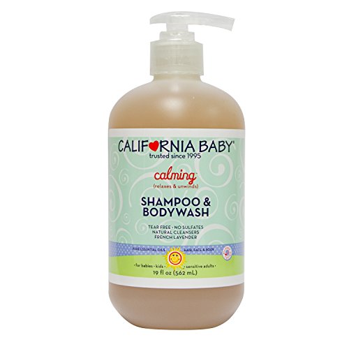 Product Cover California Baby Calming Shampoo and Body Wash - Hair, Face, and Body | Gentle, Fragrance Free, Allergy Tested | Dry, Sensitive Skin |19 oz. | 2 Pack