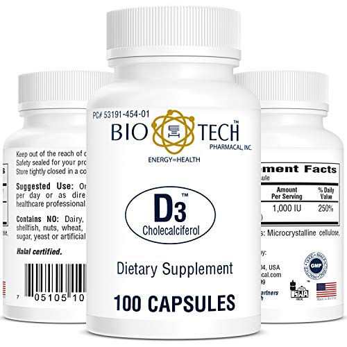 Product Cover Bio-Tech - D3 (Cholecalciferol) 1000 IU 100 caps
