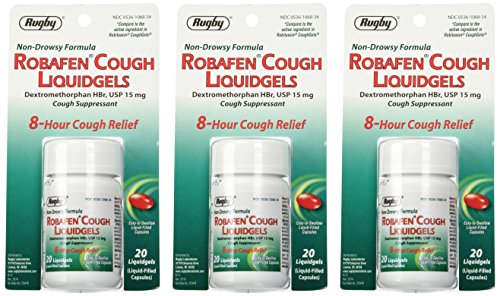 Product Cover Robafen Cough Liquidgels Dextromethorphan HBr, USP 15mg, 20 Liquidgels (3 Packs)