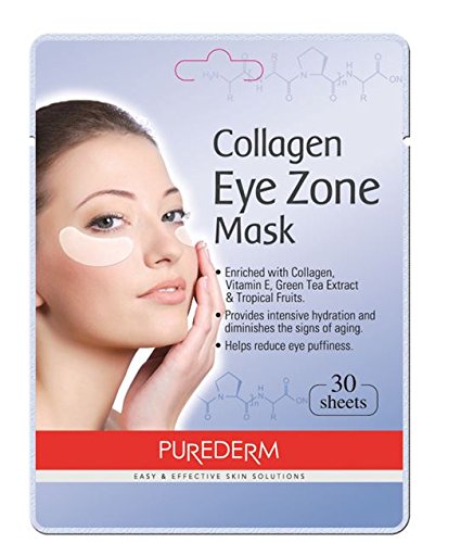 Product Cover Deluxe Collagen Eye Mask Collagen Pads For Women By Purederm 2 Pack Of 30 Sheets/Natural Eye Patches With Anti-aging and Wrinkle Care Properties/Help Reduce Dark Circles and Puffiness