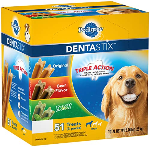 Product Cover Pedigree Dentastix 51-Treat Variety Pack, 2.76Lbs (1.25 Kg) Large