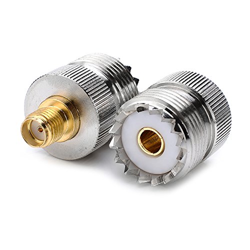 Product Cover DHT Electronics 2pcs RF coaxial Coax Adapter SMA Female to UHF Female SO-239 SO239