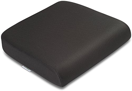Product Cover TravelMate Extra-Large Memory Foam Seat Cushion - Perfect for Office Chair and Wheelchair - Does Not Slip Even on Smooth Marble Floors - Washable & Breathable Cover - Relieves Back Pain - 19