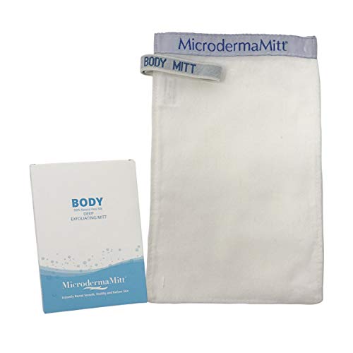 Product Cover MicrodermaMitt Deep Exfoliating Mitt Body Scrub - Dead Skin Remover Treatment For Smooth Skin, Keratosis Pilaris Treatment & Improved Skin Texture