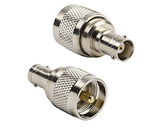 Product Cover DHT Electronics 2pcs RF coaxial coax adapter BNC female to UHF male PL-259 PL259