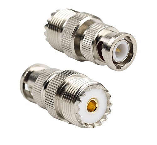 Product Cover 2pcs RF coaxial coax adapter BNC male to UHF female SO-239 SO239