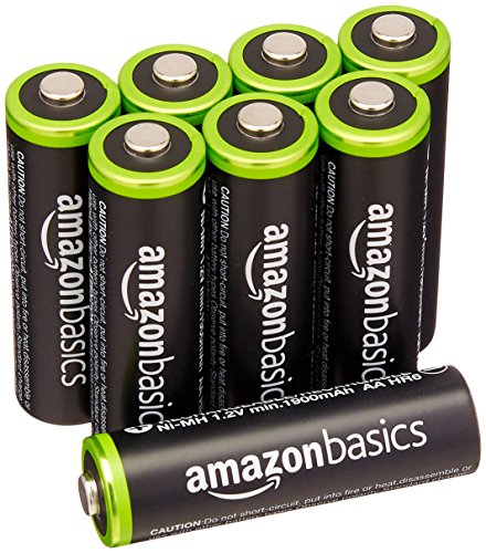 Product Cover AmazonBasics AA Rechargeable Batteries (8-Pack) Pre-charged - Battery Packaging May Vary