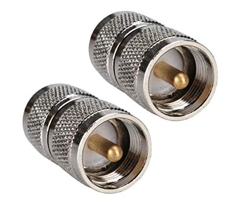 Product Cover DHT Electronics RF coaxial coax adapter UHF male to male PL-259 connector Pack of 2