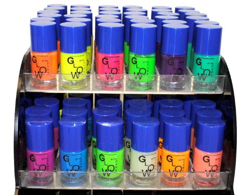 Product Cover 12 Color Glow in The Dark Nail Lacquer Nail Polish Combo Set + Scented Nail Polish Remover