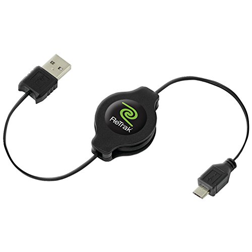 Product Cover ReTrak Retractable Micro USB Cable, Black (ETCABLEMICBLK)