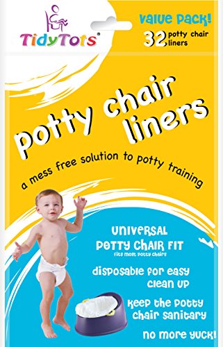 Product Cover TidyTots Disposable Potty Chair Liners - Value Pack - Universal Potty Chair Fit (fits most potty chairs) - 32 Liners // TidyTots - Sacs jetables pour pot pour bébé - Pack économique - universels (conviennent à la plupart des pots) - 32