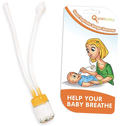 Product Cover Baby Nasal Aspirator Clears Mucous & Sinus Congestion - Hospital Grade Booger Remover is Safe, BPA Free, Easy to Use - Clean Sick Toddlers & Infants Nose & Help Child Breathe Better With a Cold or Flu