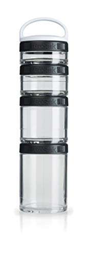 Product Cover BlenderBottle C00301 GoStak Twist n' Lock Storage Jars, 4-Piece Starter Pak, Black