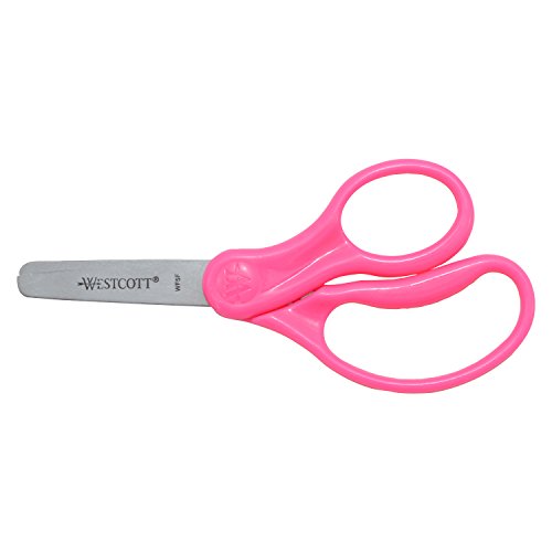 Product Cover Westcott Classic Kids Scissors, Blunt Tip, 5 Inch, Neon Pink (15967)