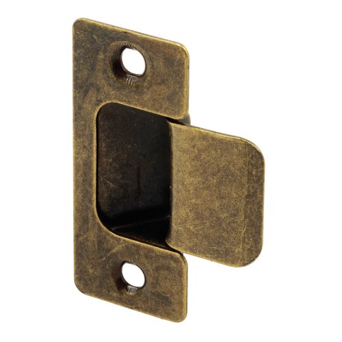 Product Cover Defender Security U 10277 Adjustable Door Strike, Antique Brass Plated, 2-Piece