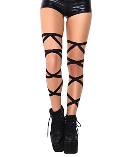 Product Cover iHeartRaves Leg Wraps for Raves, Dancing, Music Festivals - Pair of Non-Slip Garter Set with Ribbons