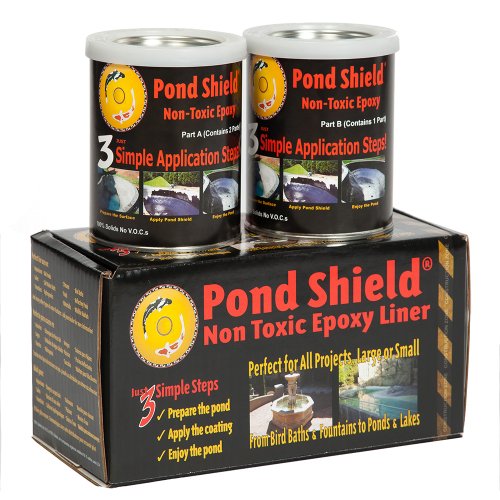 Product Cover Pond Armor SKU-CLEAR-QT-R Non-Toxic Pond Shield Epoxy Paint, 1.5-Quart, Clear