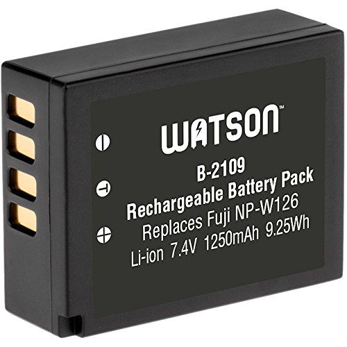 Product Cover Watson NP-W126 Lithium-Ion Battery Pack (7.4V, 1120mAh) -Replacement for Fujifilm NP-W126 Mirrorless:X-E1, X-Pro 1FinePix:, HS30EXR, HS35EXR, HS50EXR