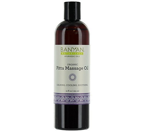 Product Cover Banyan Botanicals Pitta Massage Oil - Certified Organic, 12 oz - Calming, Cooling, Soothing - Softens The Skin While Providing a Buffer from The irritations of Daily Life*