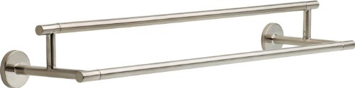 Product Cover Delta Faucet Bath Accessories 75925-SS Trinsic 24inch Double Towel Rack, Brilliance Stainless Steel