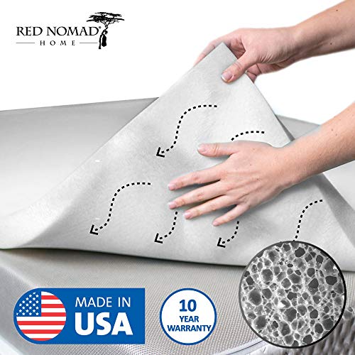 Product Cover Red Nomad - King Size 3 Inch Thick, Ultra Premium Visco Elastic Memory Foam Mattress Pad Bed Topper - Made in The USA