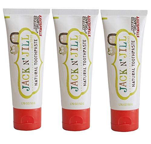 Product Cover Jack N' Jill Natural Toothpaste Organic 50g, Set of 3 - Strawberry