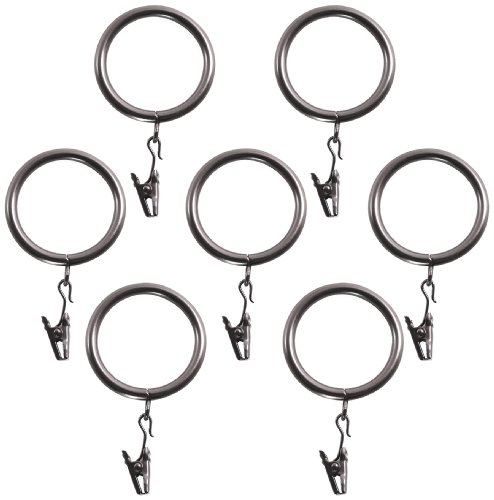 Product Cover Decopolitan 7-Pack Window Treatment Clip Ring, Bronze