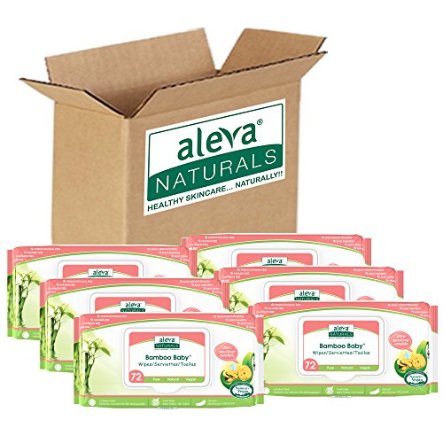 Product Cover Aleva Naturals Bamboo Baby Sensitive Wipes, 432 Count