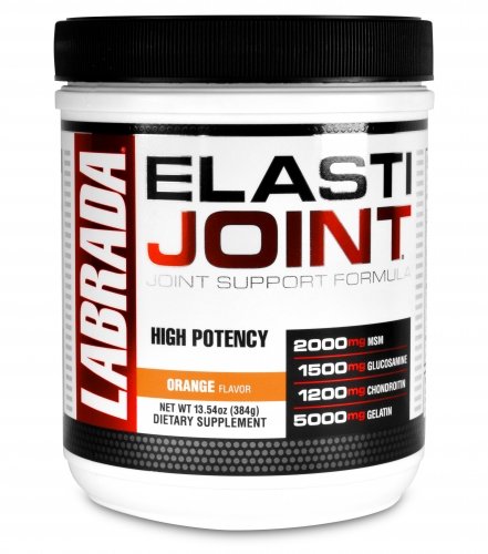 Product Cover Labrada Elastijoint - Joint Support Powder, All In One Drink Mix with Glucosamine Chondroitin, MSM and Collagen, Orange, 30 Servings