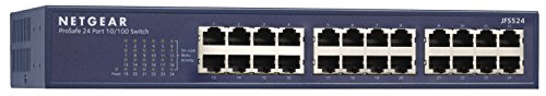 Product Cover NETGEAR 24-Port Fast Ethernet 10/100 Unmanaged Switch (JFS524) - Desktop/Rackmount, and ProSAFE Limited Lifetime Protection