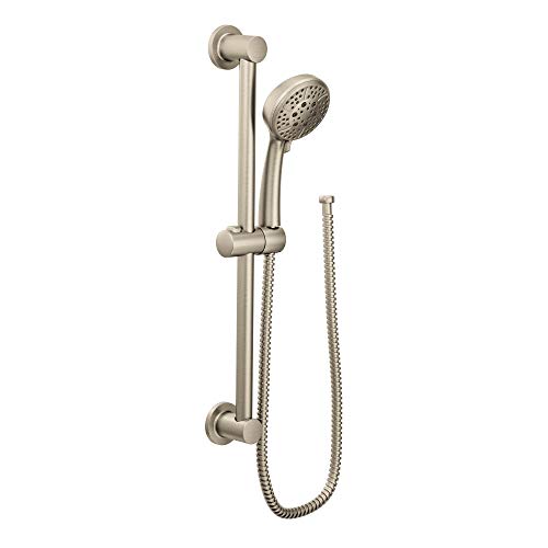 Product Cover Moen Handheld Showerhead with 69-Inch-Long Hose Featuring 30-Inch Slide Bar, Brushed Nickel (3669EPBN)