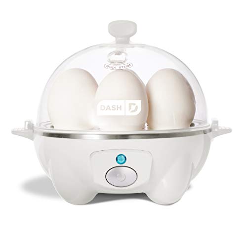Product Cover Dash Rapid Egg Cooker: 6 Egg Capacity Electric Egg Cooker for Hard Boiled Eggs, Poached Eggs, Scrambled Eggs, or Omelets with Auto Shut Off Feature - White