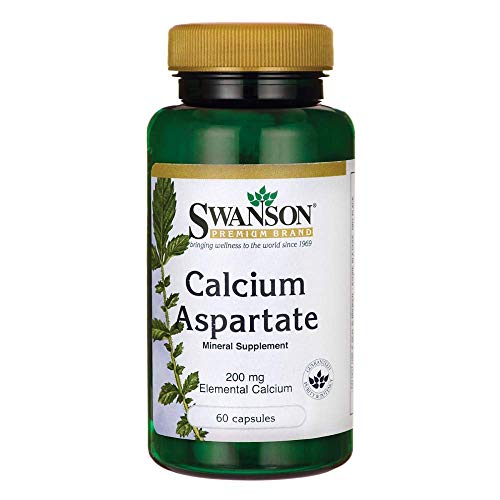 Product Cover Swanson Calcium Aspartate (200 Milligrams Elemental) 1000 Milligrams 60 Capsules
