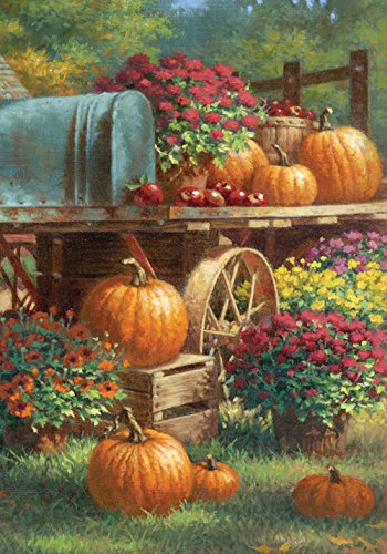 Product Cover Toland Home Garden 119419 Farm Pumpkin 12.5 x 18 Inch Decorative, Garden Flag (12.5