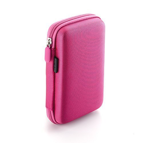 Product Cover Drive Logic DL-64-PINK Portable EVA Hard Drive Carrying Case Pouch, Pink