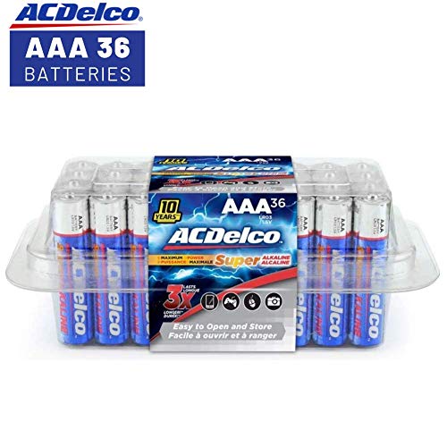 Product Cover ACDelco AAA Super Alkaline Batteries in Recloseable Package, 36 Count