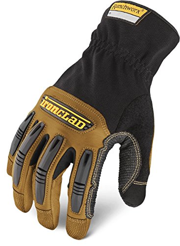 Product Cover Ironclad Ranchworx Work Gloves RWG2, Premier Leather Work Glove, Performance Fit, Durable, Machine Washable, (1 Pair), Large - RWG2-04-L