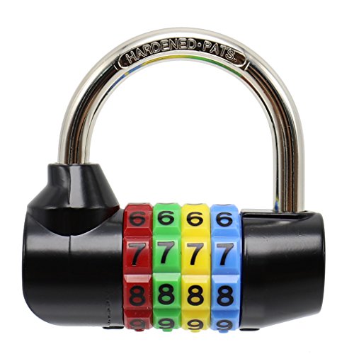 Product Cover Bosvision 2.5 inches width 4-digit Resettable Combination Padlock with 5/16 Shackle for Gate, Lodge, Locker, Luggage. ..