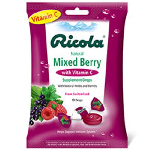 Product Cover Ricola Supplement Drops with Vitamin C, Mixed Berry 19 ea (Pack of 12)