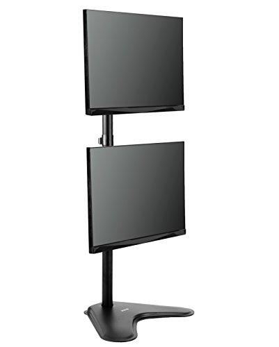 Product Cover VIVO Dual Monitor Desk Stand Free-standing LCD mount, Holds in Vertical Position 2 Screens up to 30