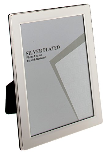 Product Cover Viceni Plated Flat Edge Photo Frame, 3.5 by 5-Inch, Silver Plated