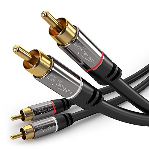 Product Cover KabelDirekt (6 feet) Pro Series Stereo Audio Cable - 2 x RCA Male to 2 x RCA Male